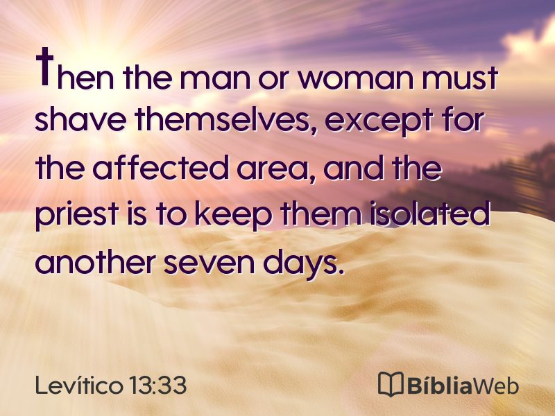 Levítico 13:33 em imagem para compartilhar
