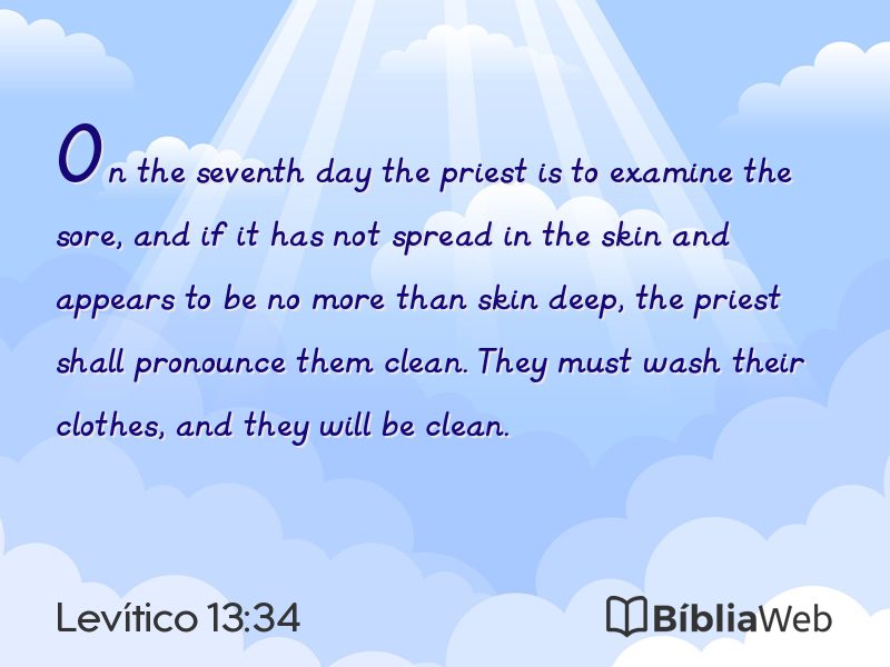 Levítico 13:34 em imagem para compartilhar
