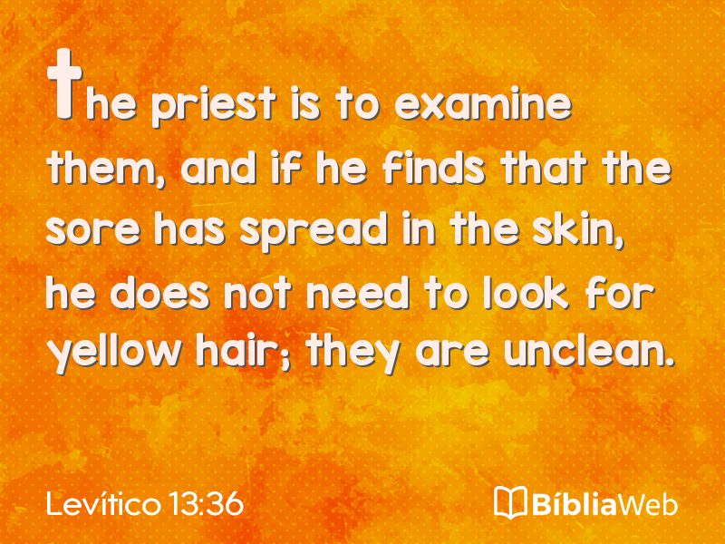 Levítico 13:36 em imagem para compartilhar