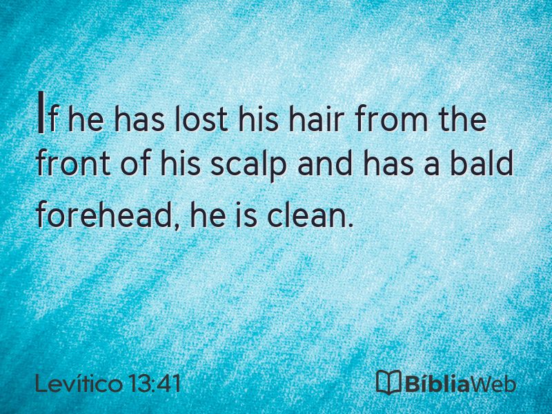 Levítico 13:41 em imagem para compartilhar