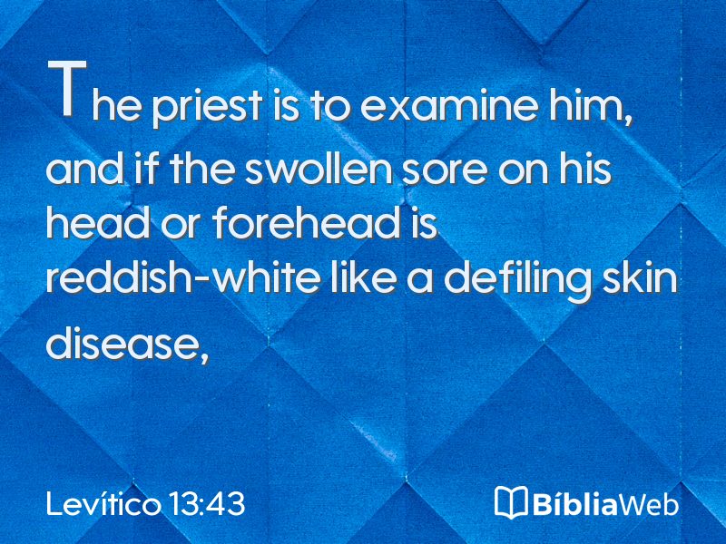 Levítico 13:43 em imagem para compartilhar