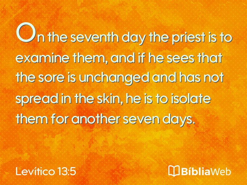 Levítico 13:5 em imagem para compartilhar