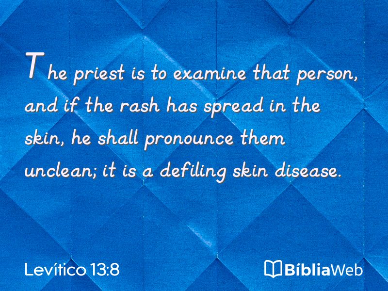 Levítico 13:8 em imagem para compartilhar