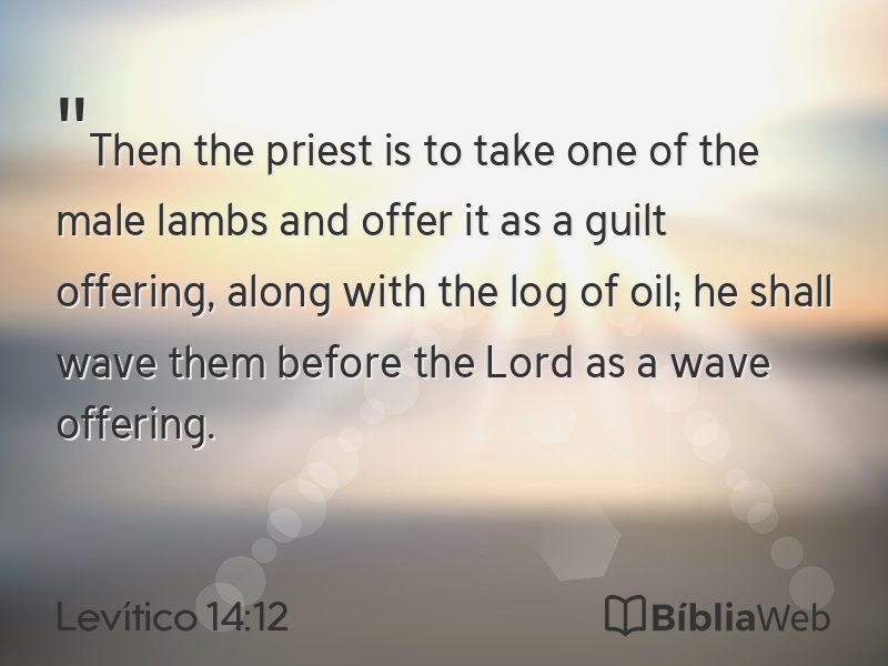 Levítico 14:12 em imagem para compartilhar