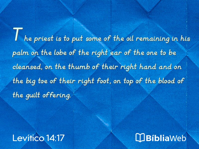 Levítico 14:17 em imagem para compartilhar