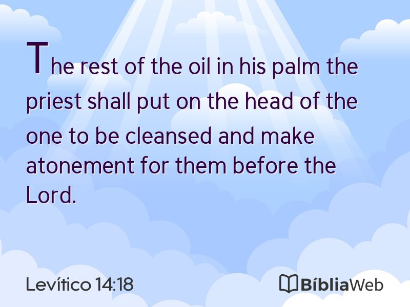 Levítico 14:18 em imagem para compartilhar
