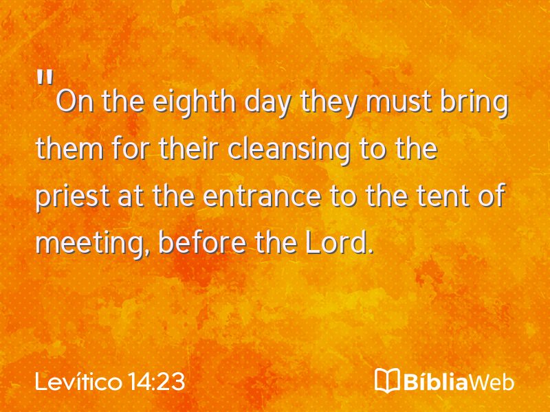 Levítico 14:23 em imagem para compartilhar