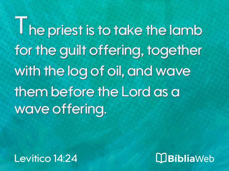 Levítico 14:24 em imagem para compartilhar