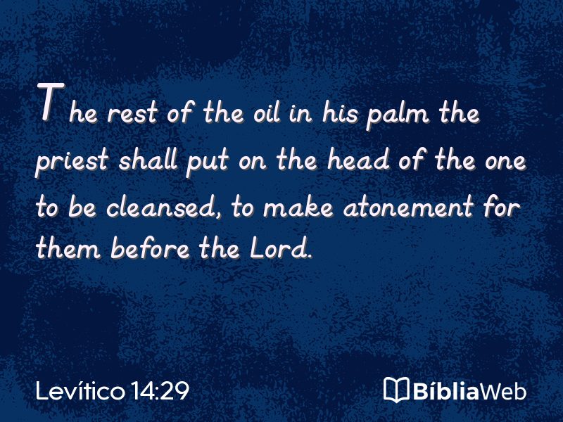 Levítico 14:29 em imagem para compartilhar