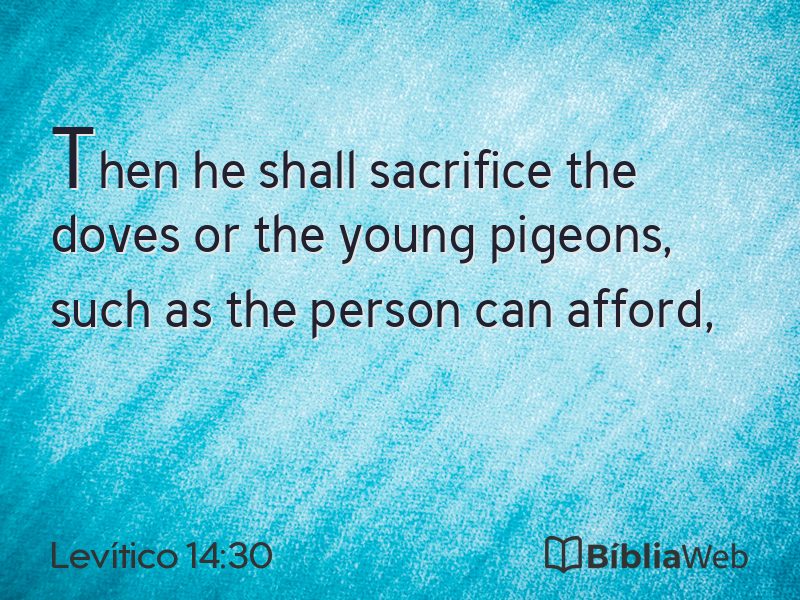 Levítico 14:30 em imagem para compartilhar
