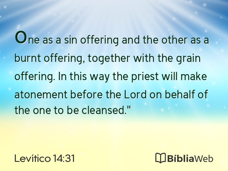Levítico 14:31 em imagem para compartilhar