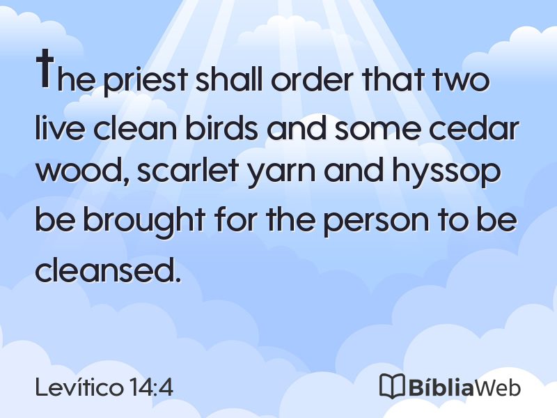 Levítico 14:4 em imagem para compartilhar