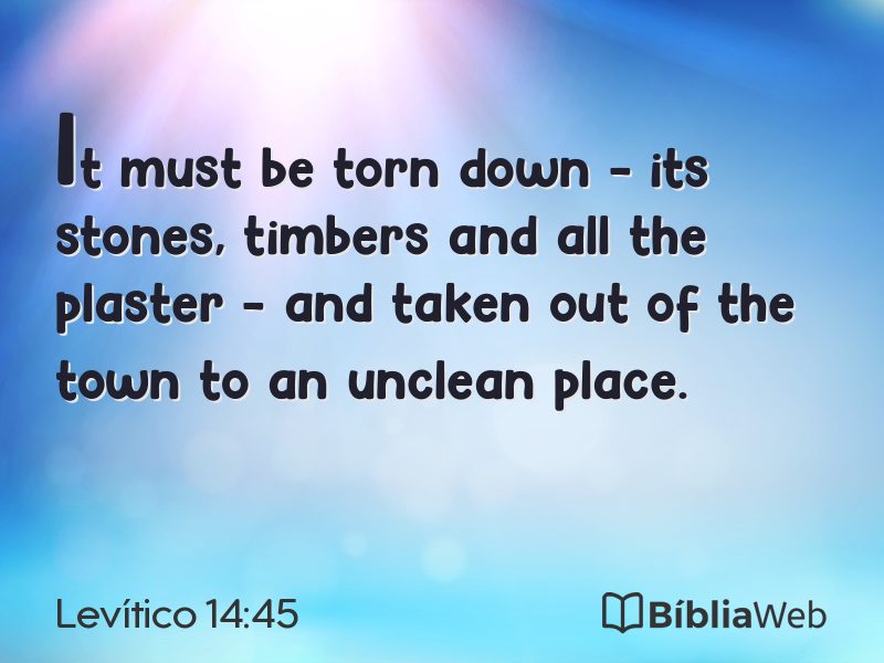Levítico 14:45 em imagem para compartilhar