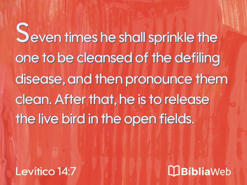 Levítico 14:7 em imagem para compartilhar
