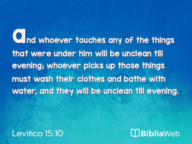 Levítico 15:10 em imagem para compartilhar