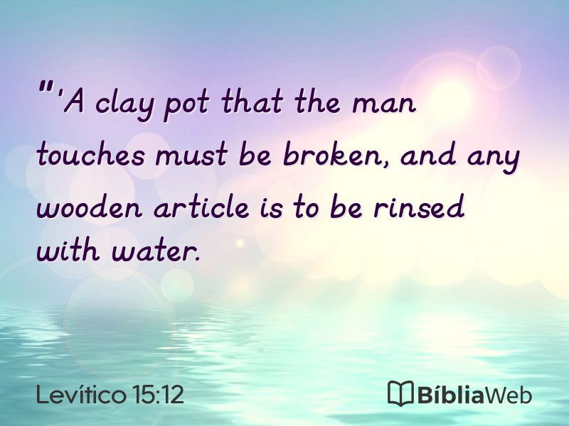 Levítico 15:12 em imagem para compartilhar