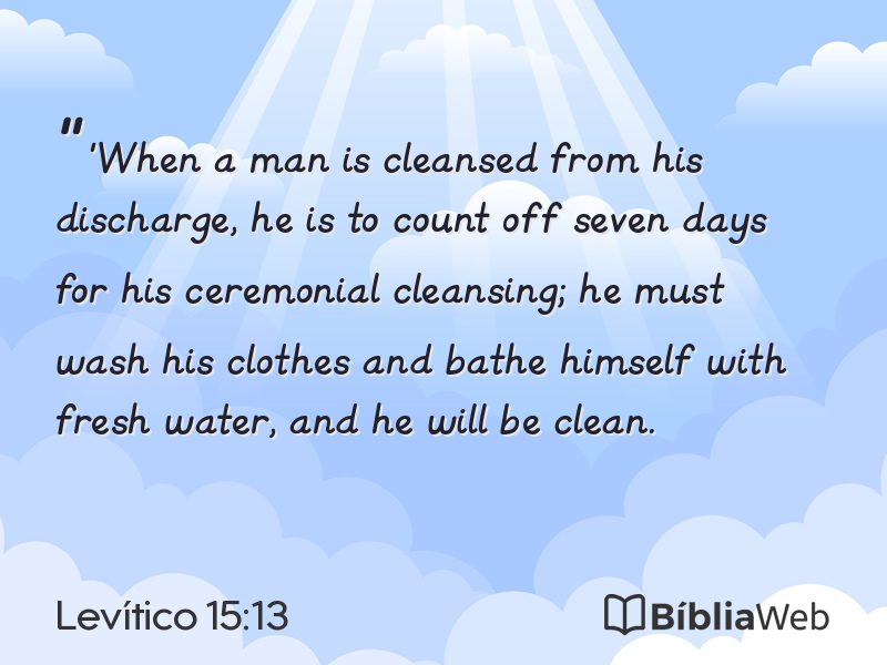 Levítico 15:13 em imagem para compartilhar