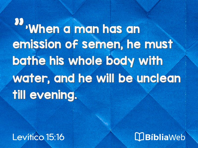 Levítico 15:16 em imagem para compartilhar