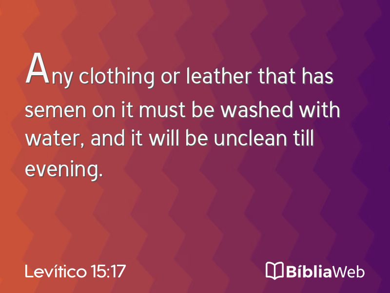 Levítico 15:17 em imagem para compartilhar
