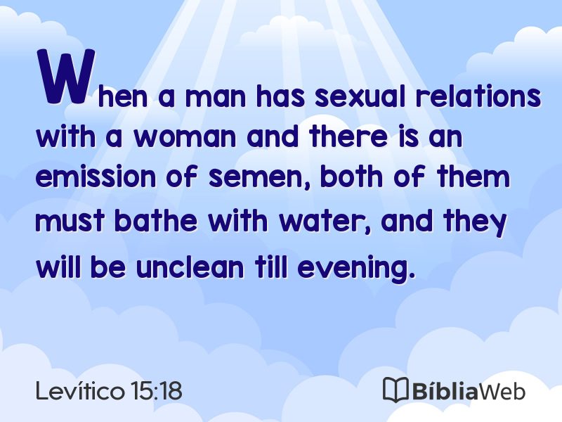 Levítico 15:18 em imagem para compartilhar