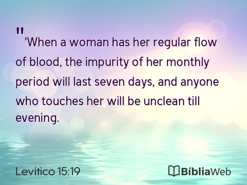 Levítico 15:19 em imagem para compartilhar