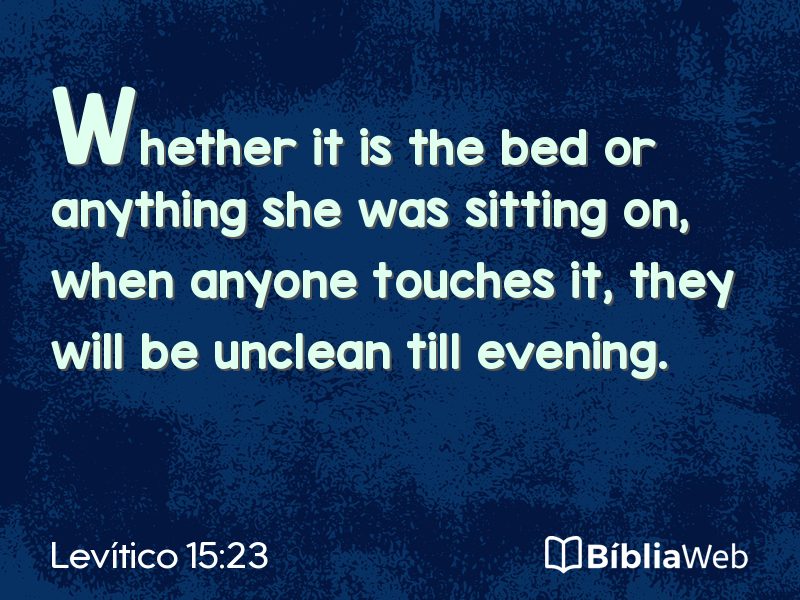Levítico 15:23 em imagem para compartilhar