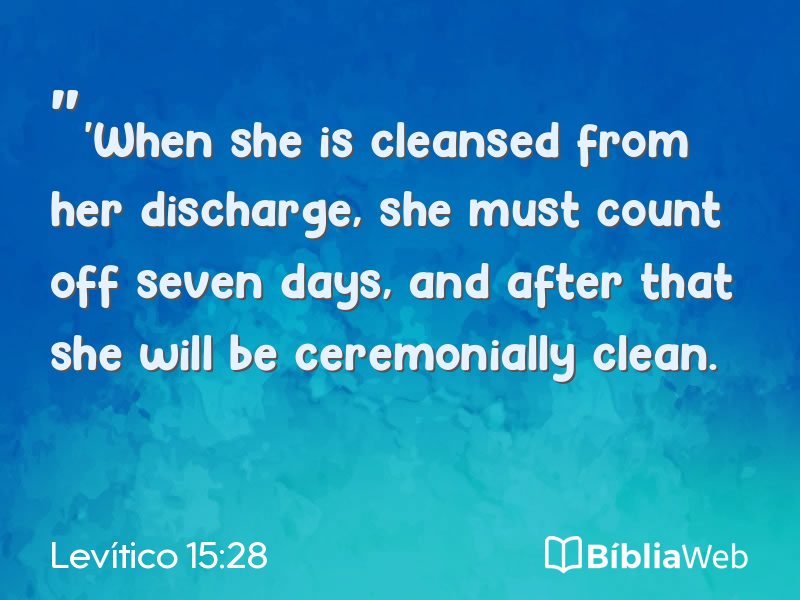 Levítico 15:28 em imagem para compartilhar