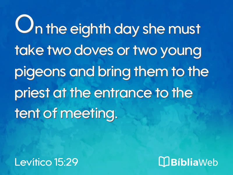 Levítico 15:29 em imagem para compartilhar