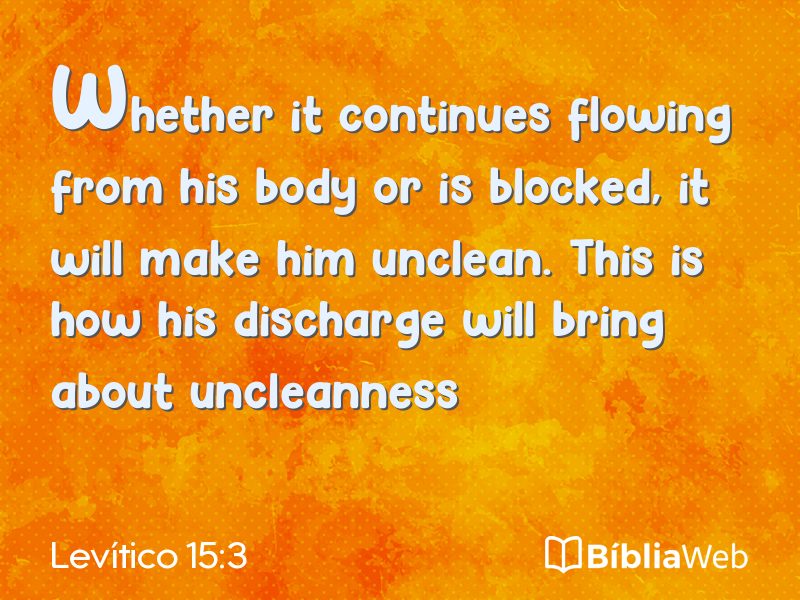 Levítico 15:3 em imagem para compartilhar