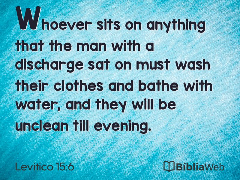 Levítico 15:6 em imagem para compartilhar