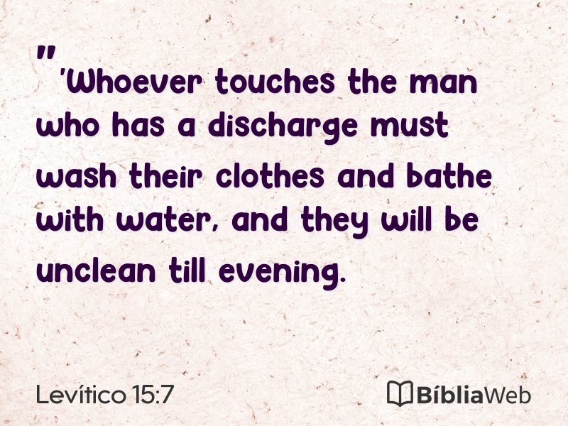 Levítico 15:7 em imagem para compartilhar
