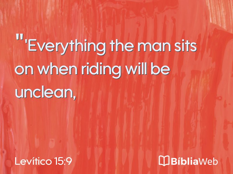 Levítico 15:9 em imagem para compartilhar