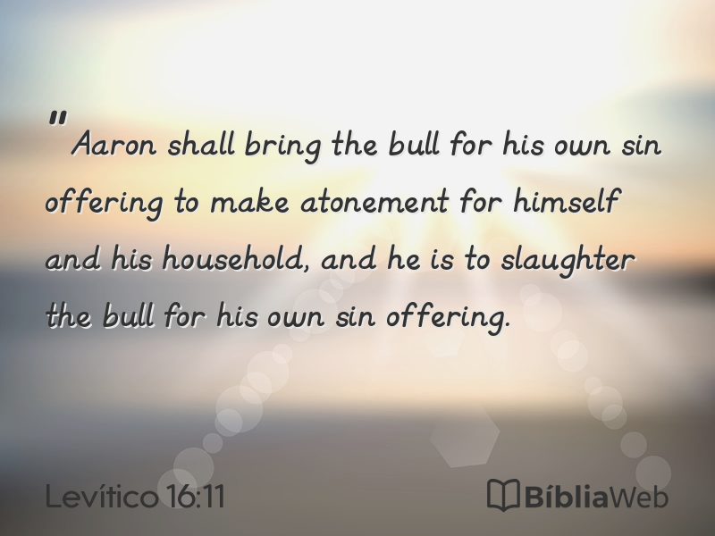 Levítico 16:11 em imagem para compartilhar