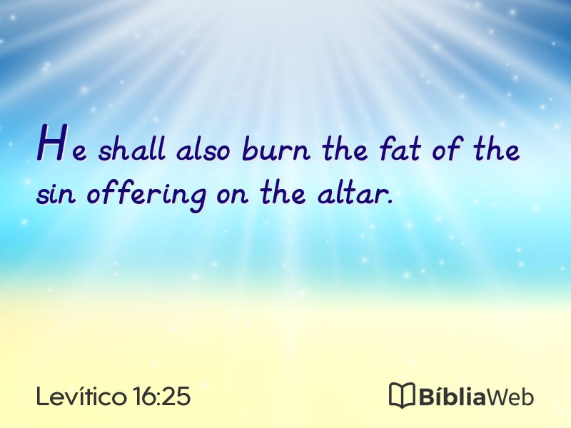 Levítico 16:25 em imagem para compartilhar