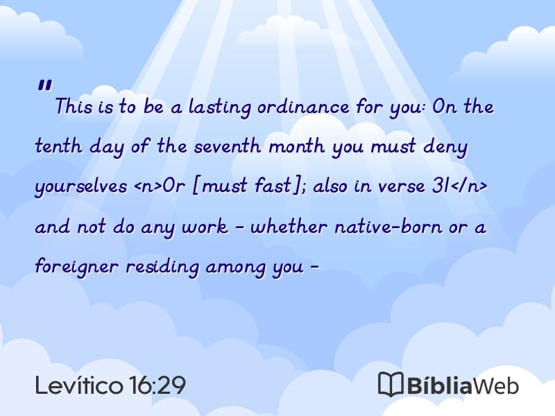 Levítico 16:29 em imagem para compartilhar