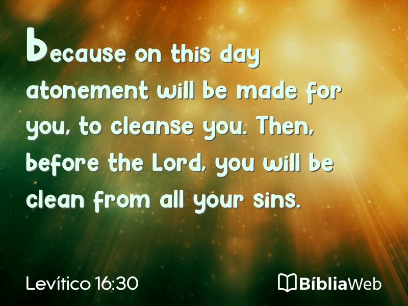 Levítico 16:30 em imagem para compartilhar