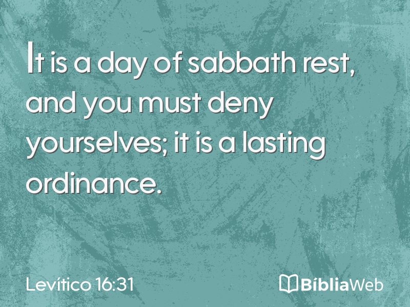 Levítico 16:31 em imagem para compartilhar