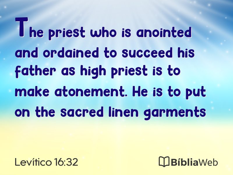 Levítico 16:32 em imagem para compartilhar