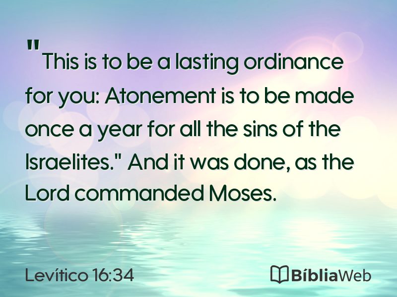 Levítico 16:34 em imagem para compartilhar