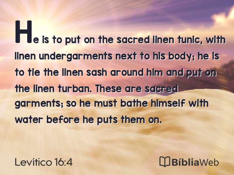 Levítico 16:4 em imagem para compartilhar