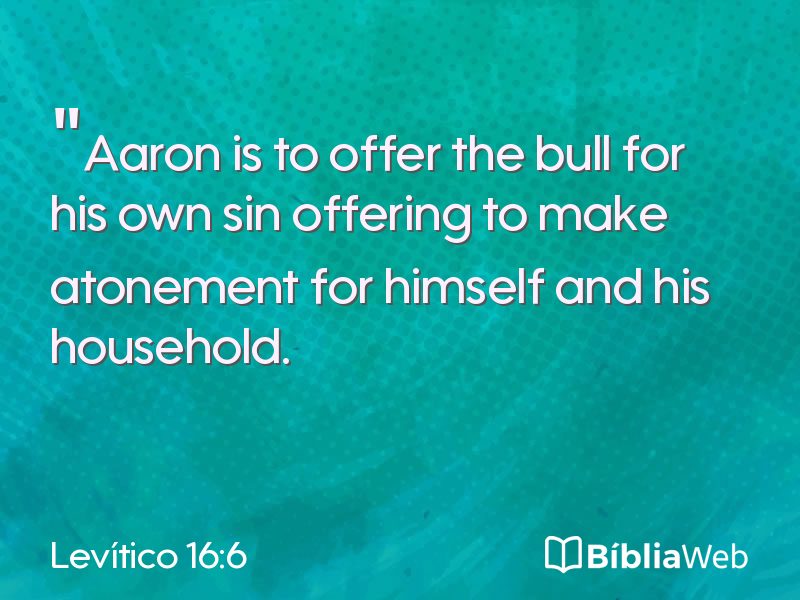 Levítico 16:6 em imagem para compartilhar