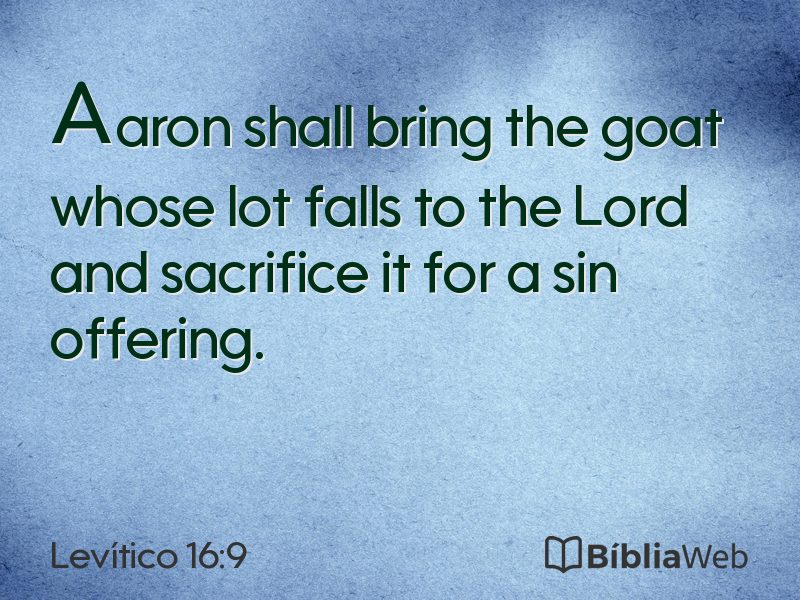 Levítico 16:9 em imagem para compartilhar