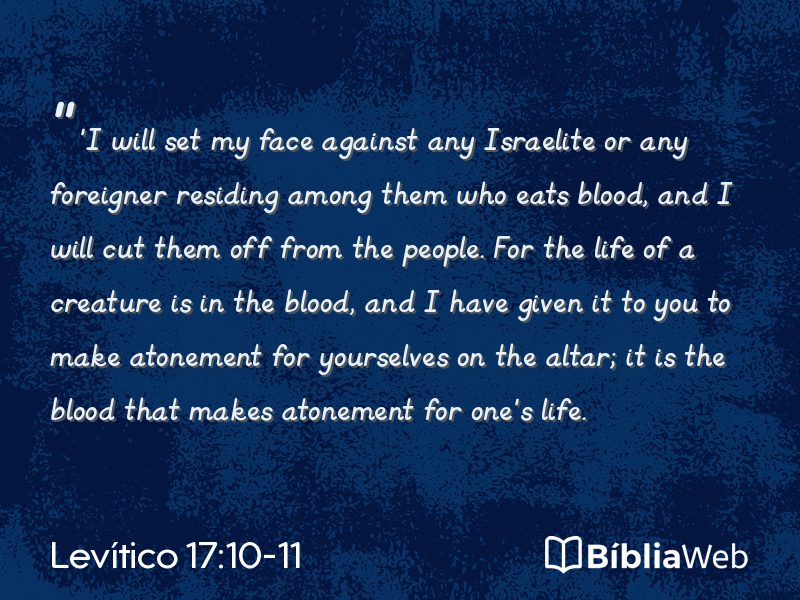 Levítico 17:10-11 em imagem para compartilhar