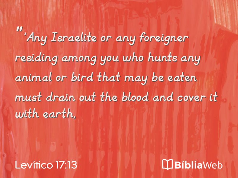Levítico 17:13 em imagem para compartilhar