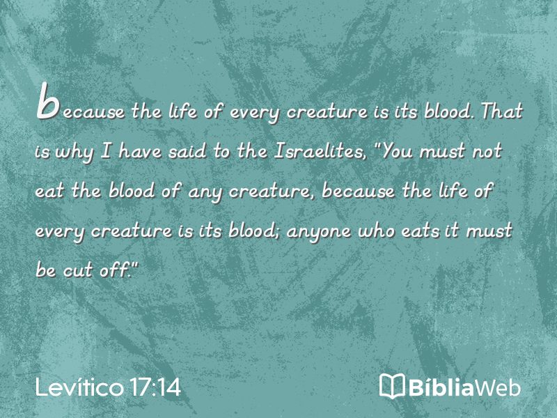 Levítico 17:14 em imagem para compartilhar
