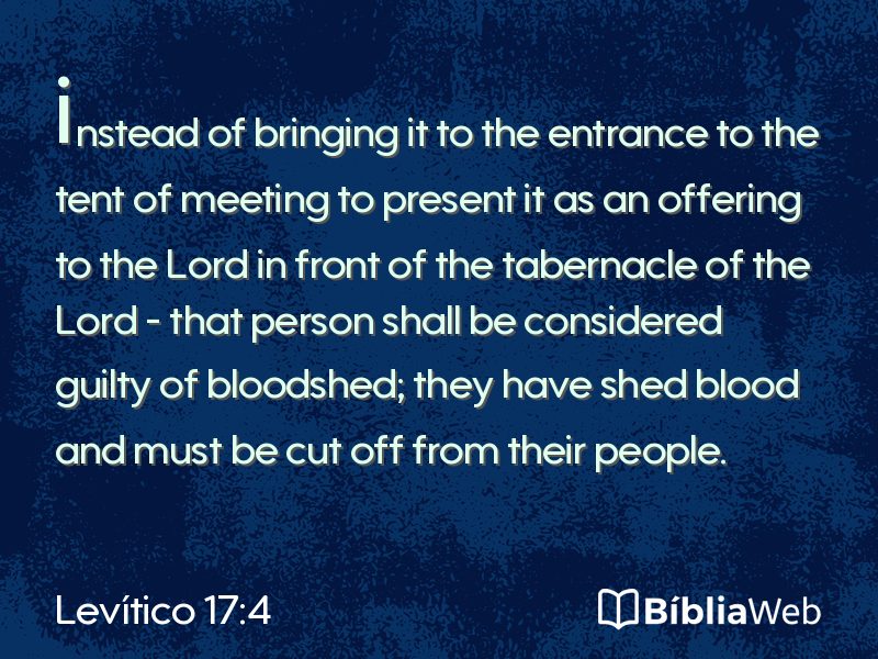 Levítico 17:4 em imagem para compartilhar