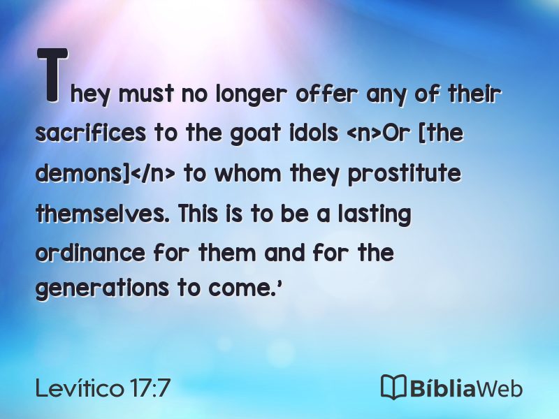 Levítico 17:7 em imagem para compartilhar