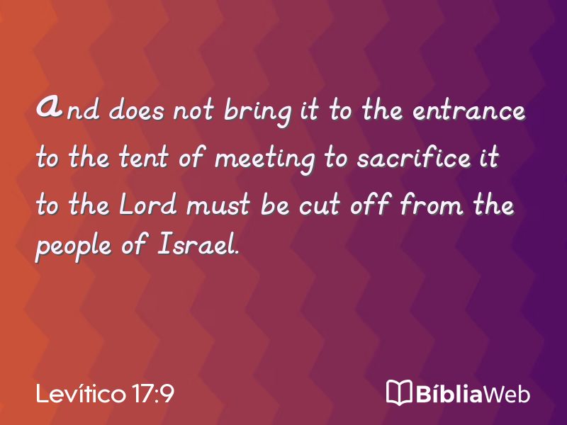 Levítico 17:9 em imagem para compartilhar