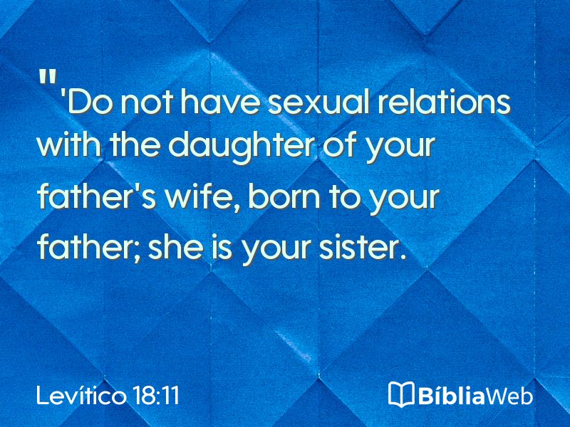 Levítico 18:11 em imagem para compartilhar