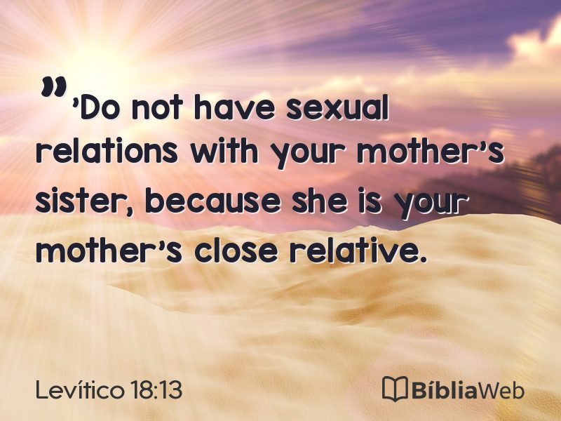 Levítico 18:13 em imagem para compartilhar